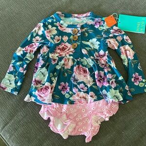 Brand New Posh Peanut Peplum Bummie Set